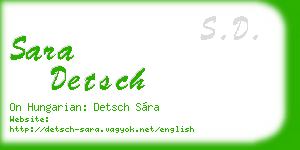 sara detsch business card